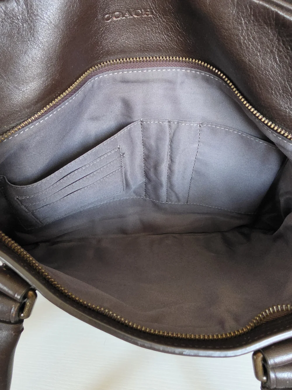 Coach Dark Brown Leather Briefcase